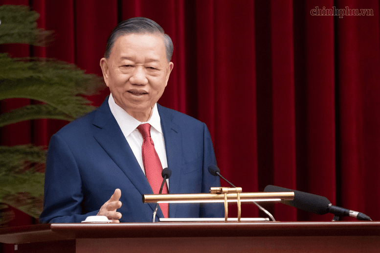 Tổng Bí thư, Chủ tịch nước Tô Lâm phát biểu bế mạc Hội nghị - Ảnh: chinhphu.vn/Nhật Bắc
