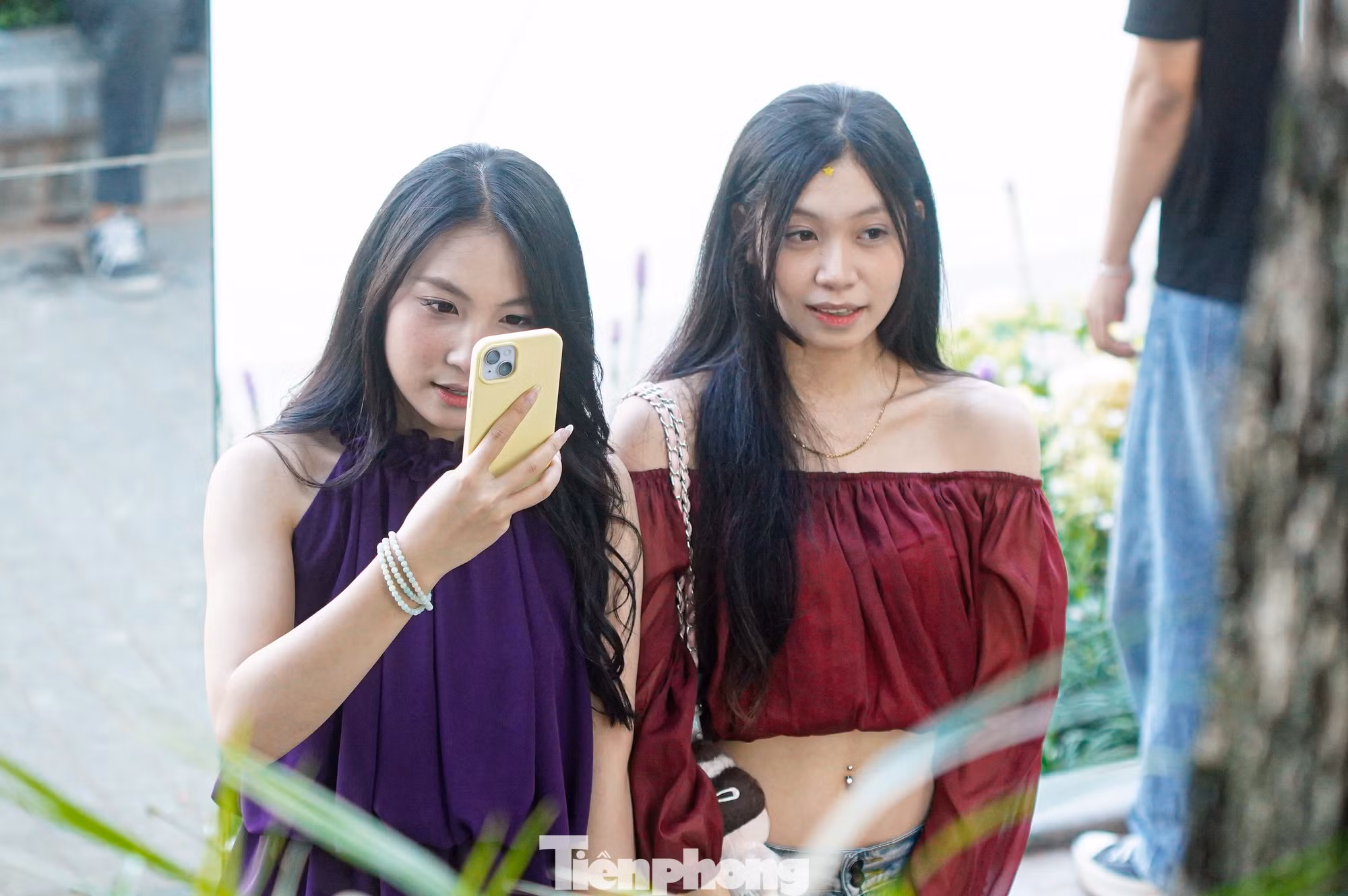Phương Linh và Thu Anh (20 tuổi, phường Hai Bà Trưng) cho biết đi dạo qua vực này thấy khác lạ và đông người nên tò mò. "Em bất ngờ khi thấy bên hồ Hoàn Kiếm lại có cảnh quan độc đáo và lạ mắt như vậy, đặc biệt là khung gương", Linh nói.